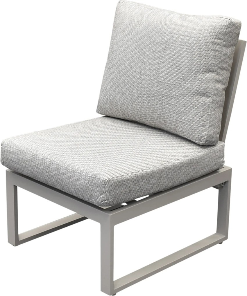 Saigon middenelement aluminium latte soft grey kussens