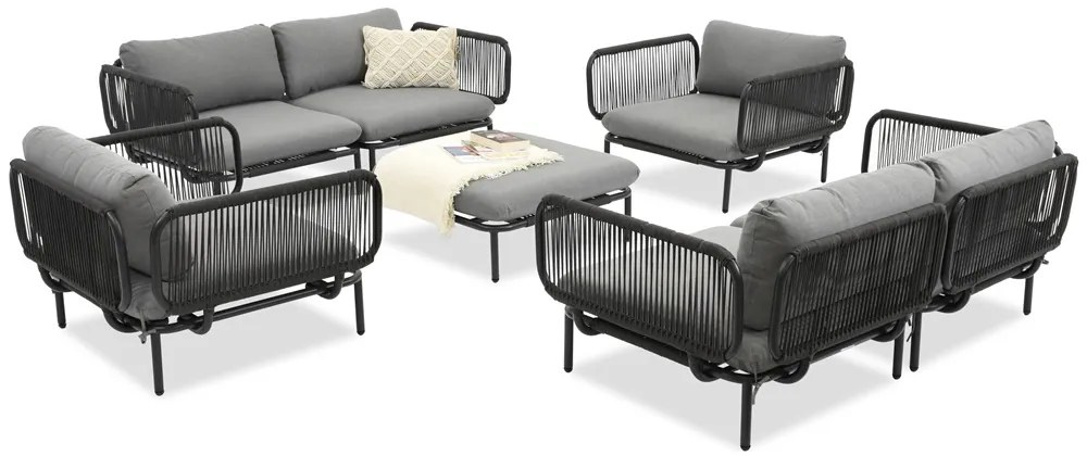 Perez Coffee 6 antraciet Garden Point tuinset