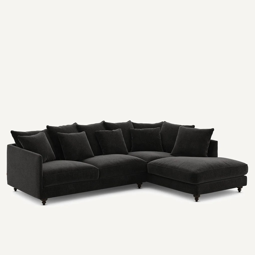 Hoekslaapbank in chenille fluweel, Lazare