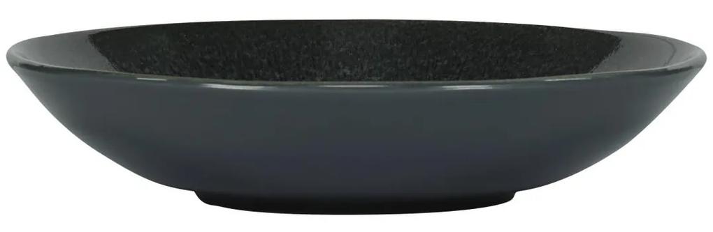 HEMA Diep Bord - 21 Cm - Porto - Reactief Glazuur - Zwart (zwart)