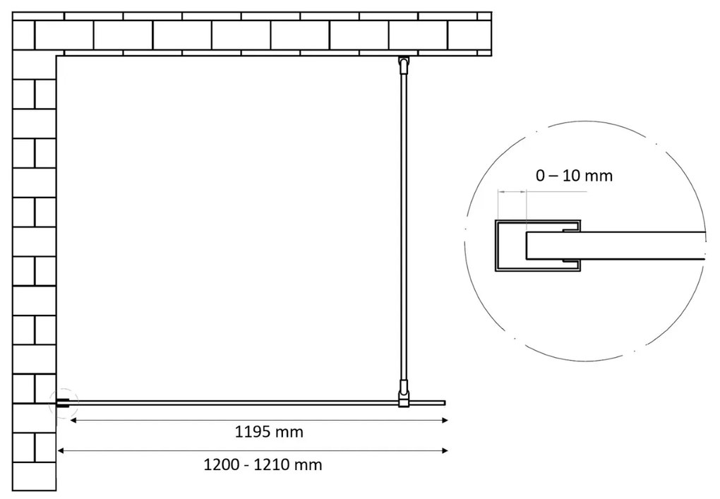 Best Design Dalis inloopdouche 120cm gunmetal