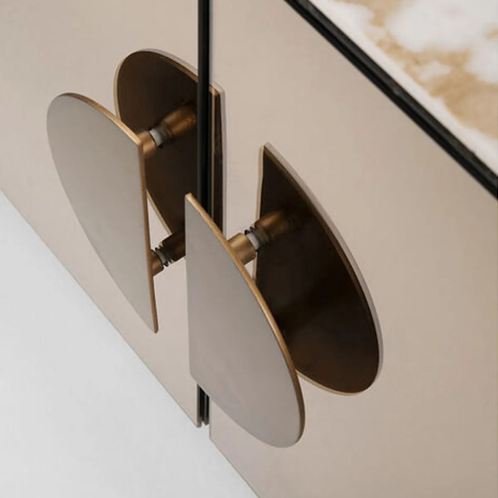 Kare Design Lunar Design Tv-meubel Spiegel En Marmer - 180x45x55cm.