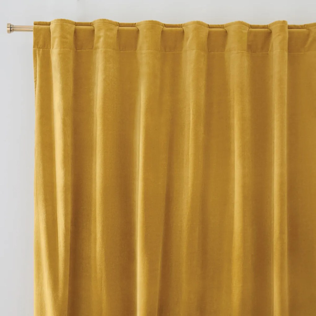 Verduisteringsgordijn, van fluweel, met verborgen bevestigingslussen, Velvet