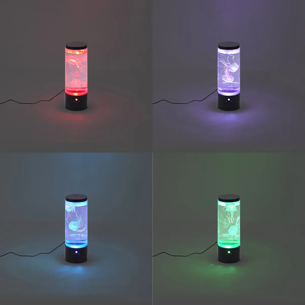 Bubbelbuis zwart 29cm incl. LED RGB - Dweller
