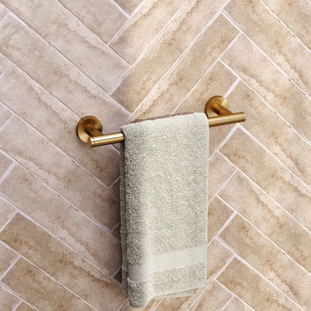 Brauer Gold Edition handdoekrek 30cm goud geborsteld PVD