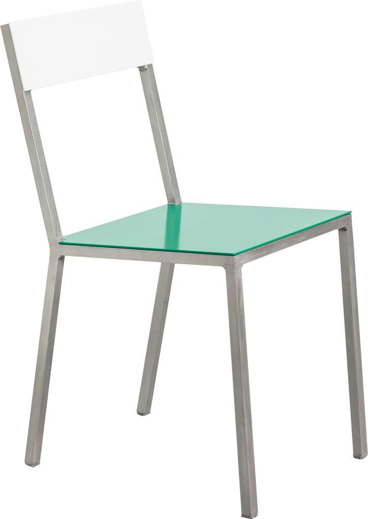 Valerie Objects Alu Chair stoel zitvlak groen rugleuning wit