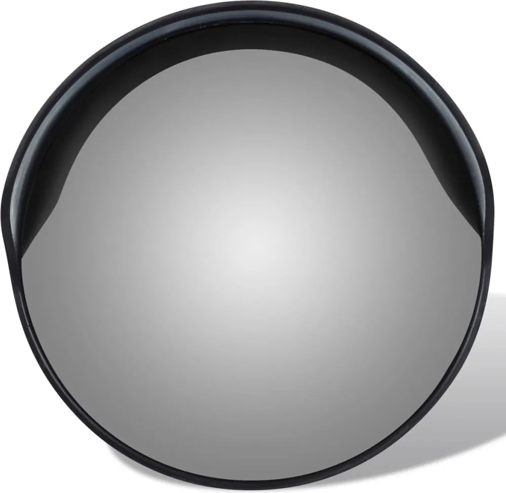 vidaXL Verkeersspiegel voor buiten 30 cm PC-kunststof zwart