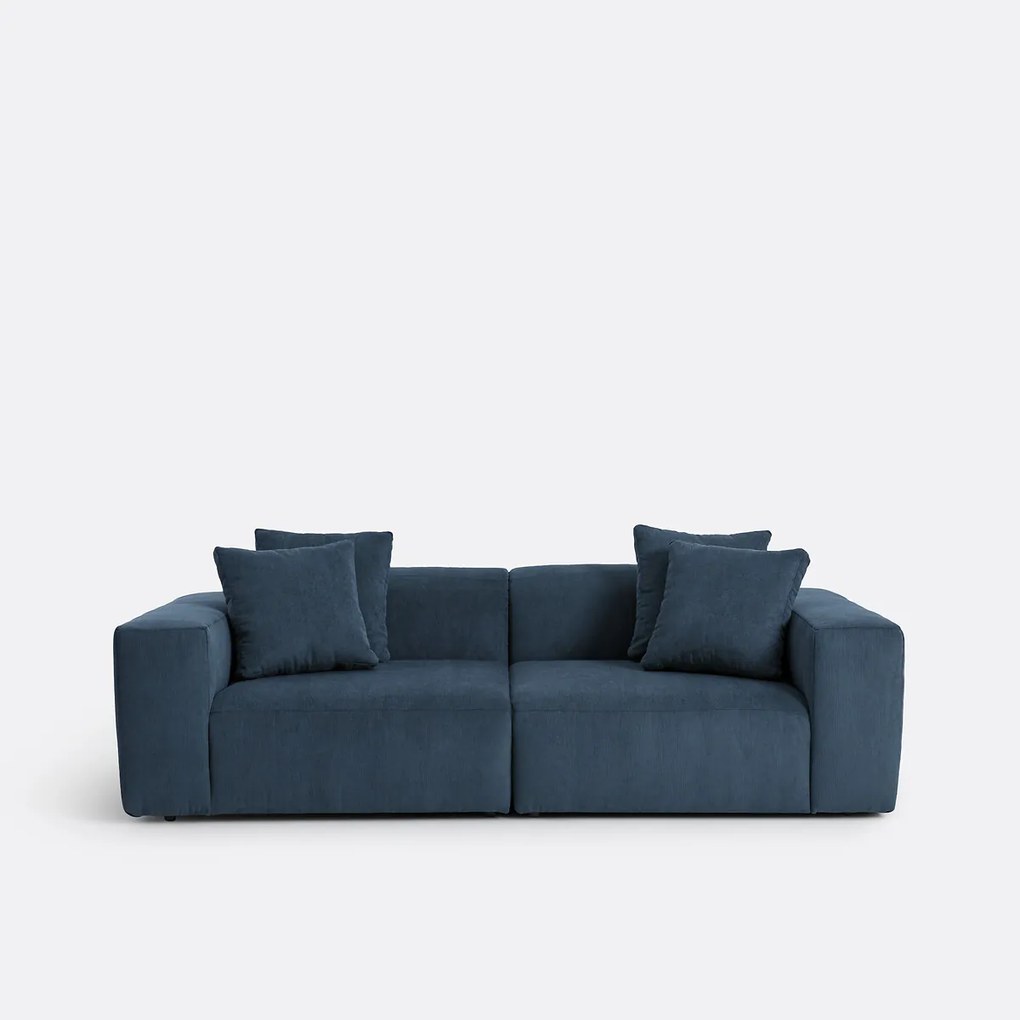 3-zitsbank van fijn ribfluweel, LIORA