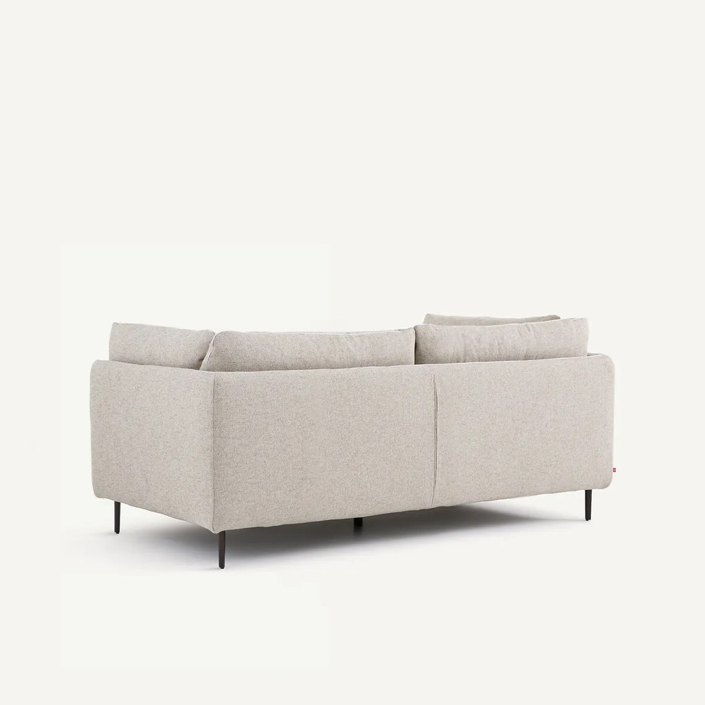 Compacte bank in viscose met structuur en linnen, BOTERO