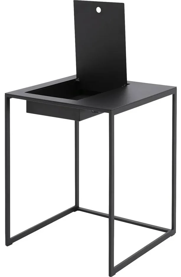 Goossens Nachtkastje Wing, 45 cm breed x 55 cm hoog x 45 cm diep met opbergbakje links