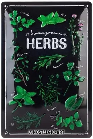 Metalen bord Homegrown Herbs