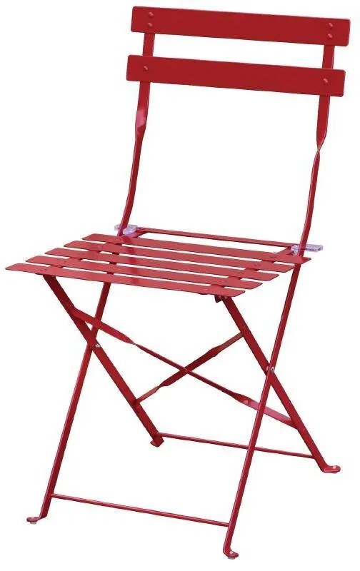 Stalen opklapbare stoelen rood Set van 2