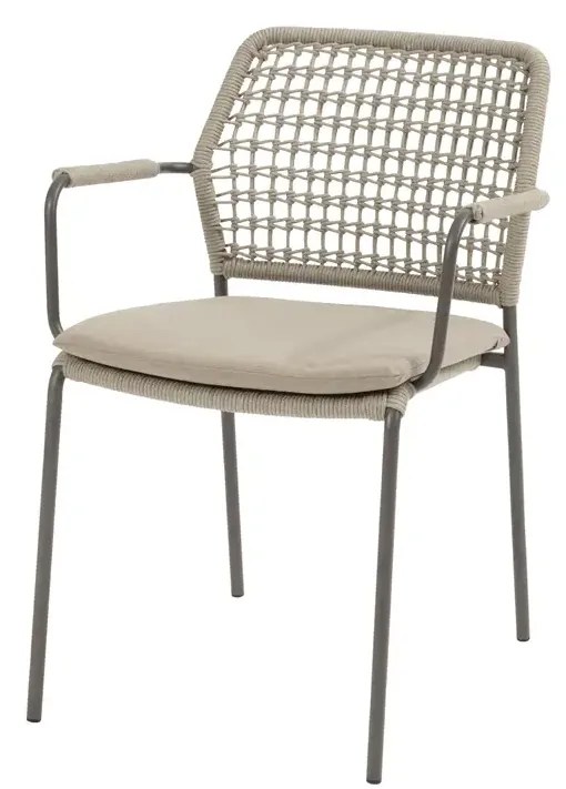 Taste by 4 Seasons stapelbare Barista tuinstoel terre Tuinset bruin weerbestendig