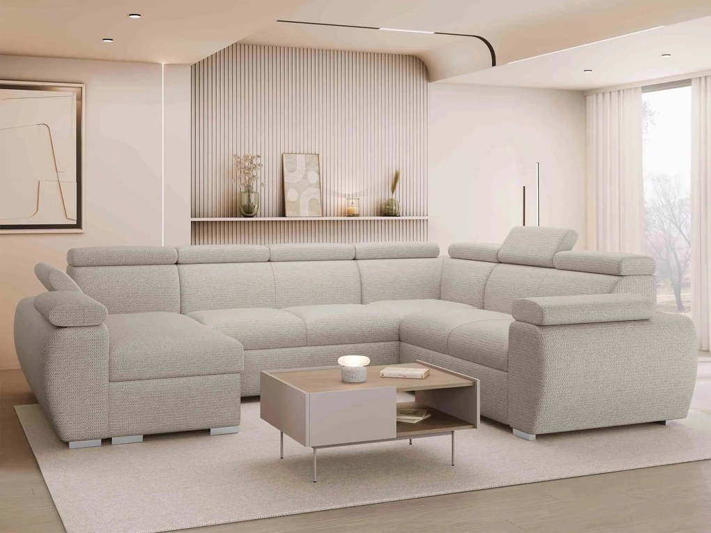 Hoekbank Columbus 214, Aanwezig, Aanwezig, 325x260x85cm, Poten: Kunststof