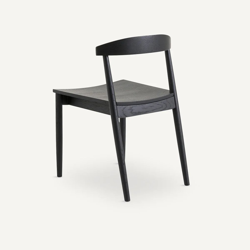Set van 2 stoelen in eik met zwarte tint, Galb