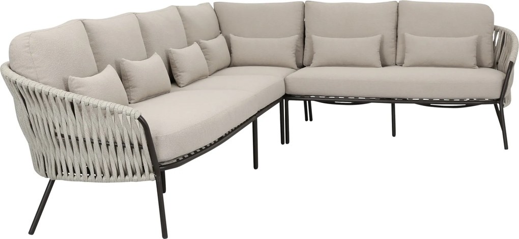 Sarenza hoek loungeset 4 delig zand rope terre frame