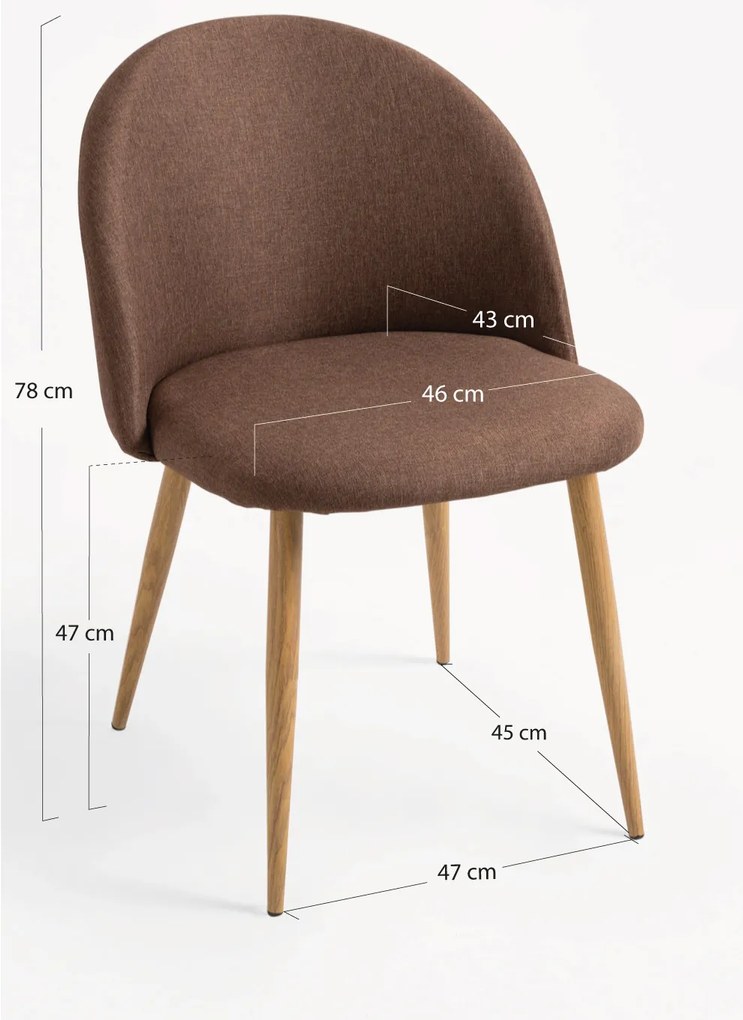 Pak 4 Vint Stoffen Stoelen