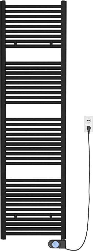 Saqu Fonti elektrische radiator 1000W 50x181,7cm mat zwart