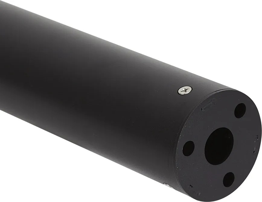 Modern buiten paaltje zwart met ribbelglas incl. LED solar IP65 - Ribble Mushroom