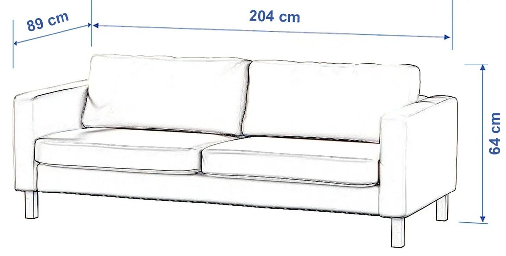 Dekoria Hoes voor Karlstad 3-zitsbank van IKEA, beige-roze