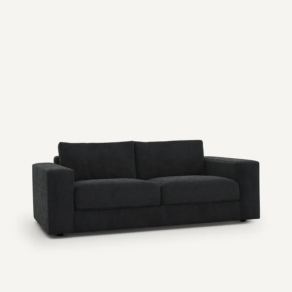 Compacte 3-zit bank in viscose-polyester, Skander