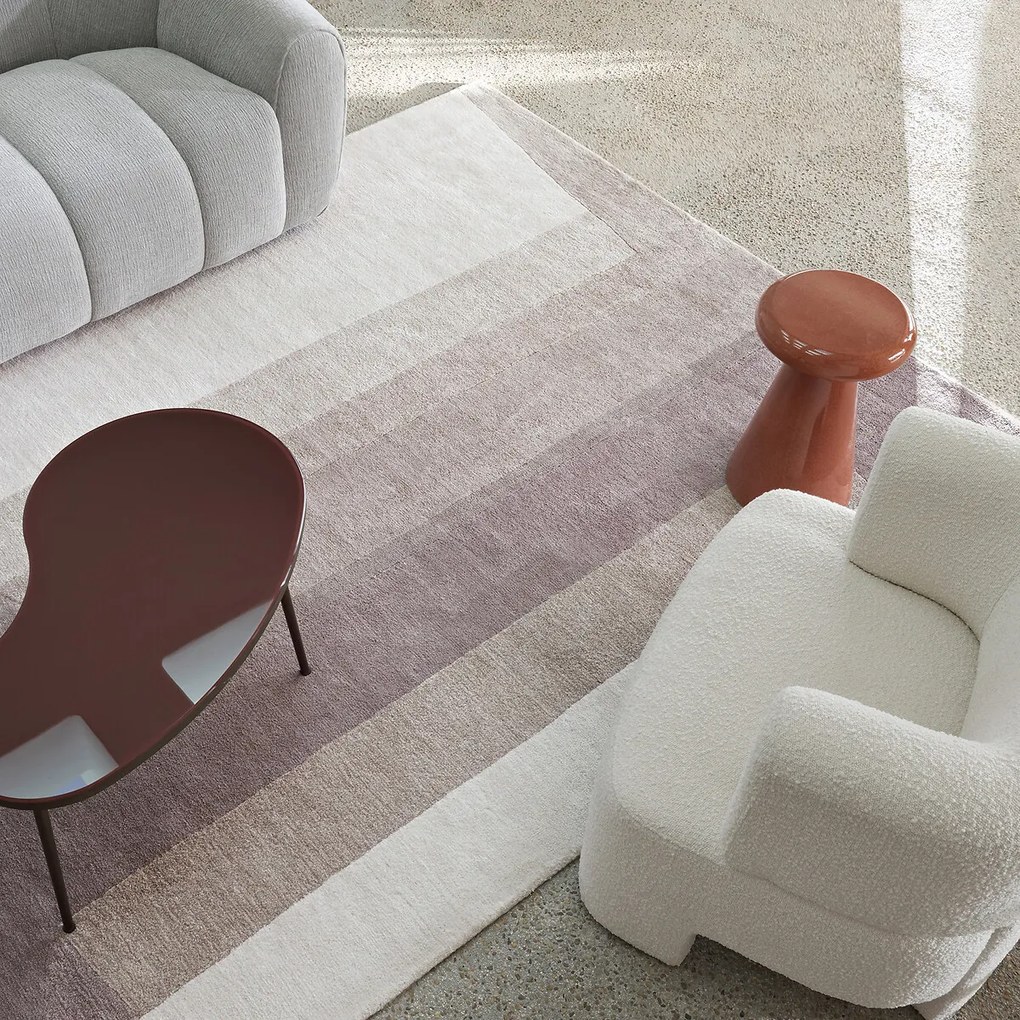 Handgetuft vloerkleed in lyocell en wol, LUCE