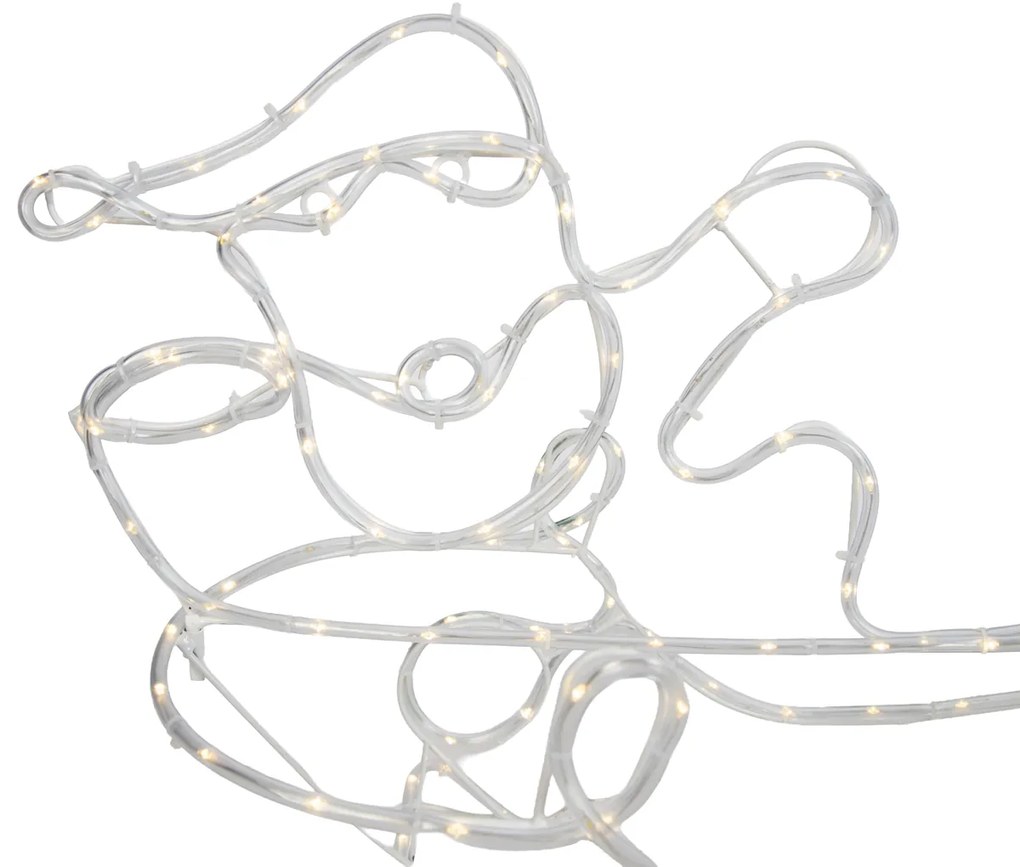 Kerst vloerlamp rendier met slee 176cm incl. LED met timer IP44 -Sori