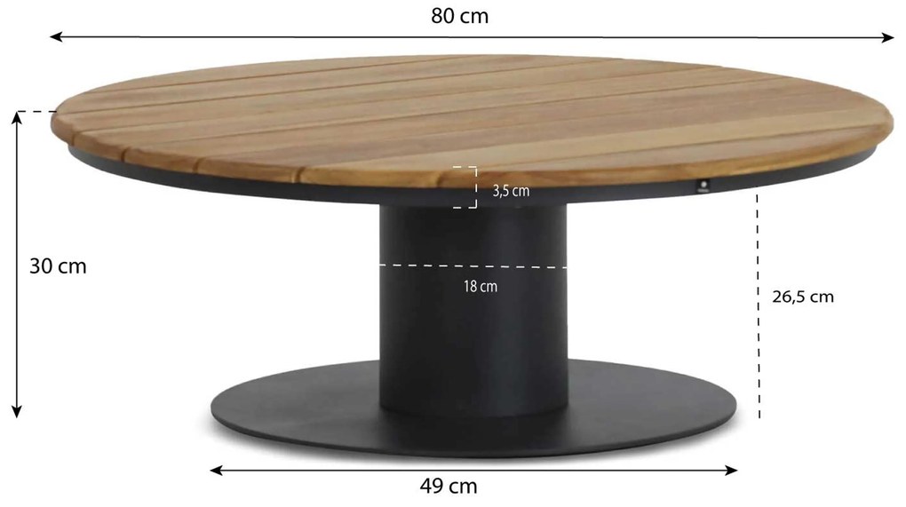 Stoel en Bank Loungeset 4 personen Aluminium/rope Grijs Coco Puerto/Salerno