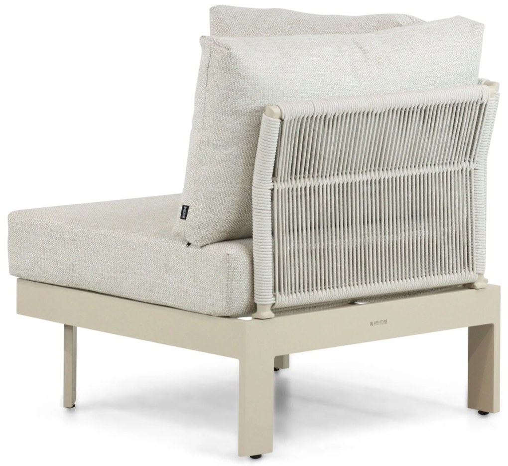 Hoek loungeset 6 personen Aluminium Taupe Lifestyle Garden Furniture Lorenzo