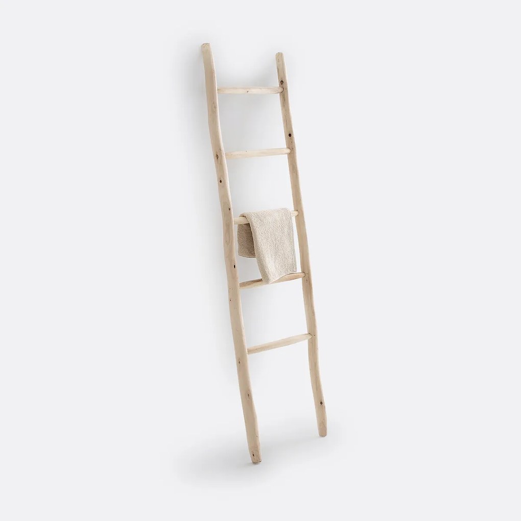Ladder GHADA 5 spijlen, in onbewerkt wilgenhout