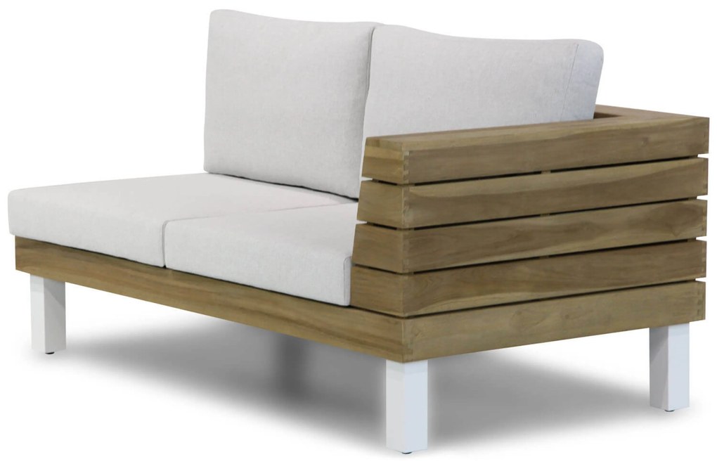 Hoek loungeset 7 personen Teak Old teak greywash Lifestyle Garden Furniture Seashore/Brighton