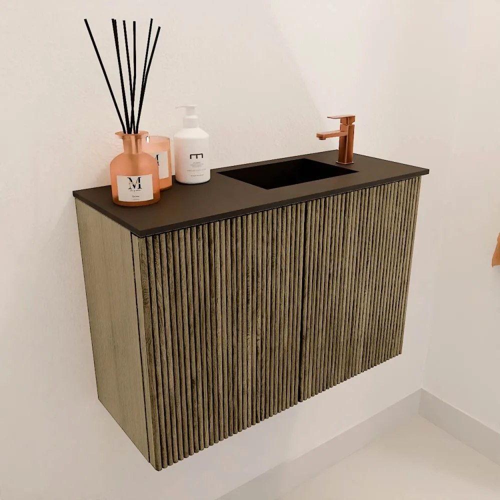 Mondiaz Joya 60cm toiletmeubel dusk met wastafel faye rechts 1 kraangat urban