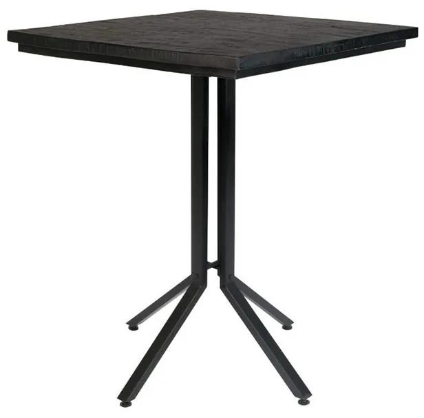 Ekko kookeiland tafel zwart teakhout vierkant 93cm | Cavetown
