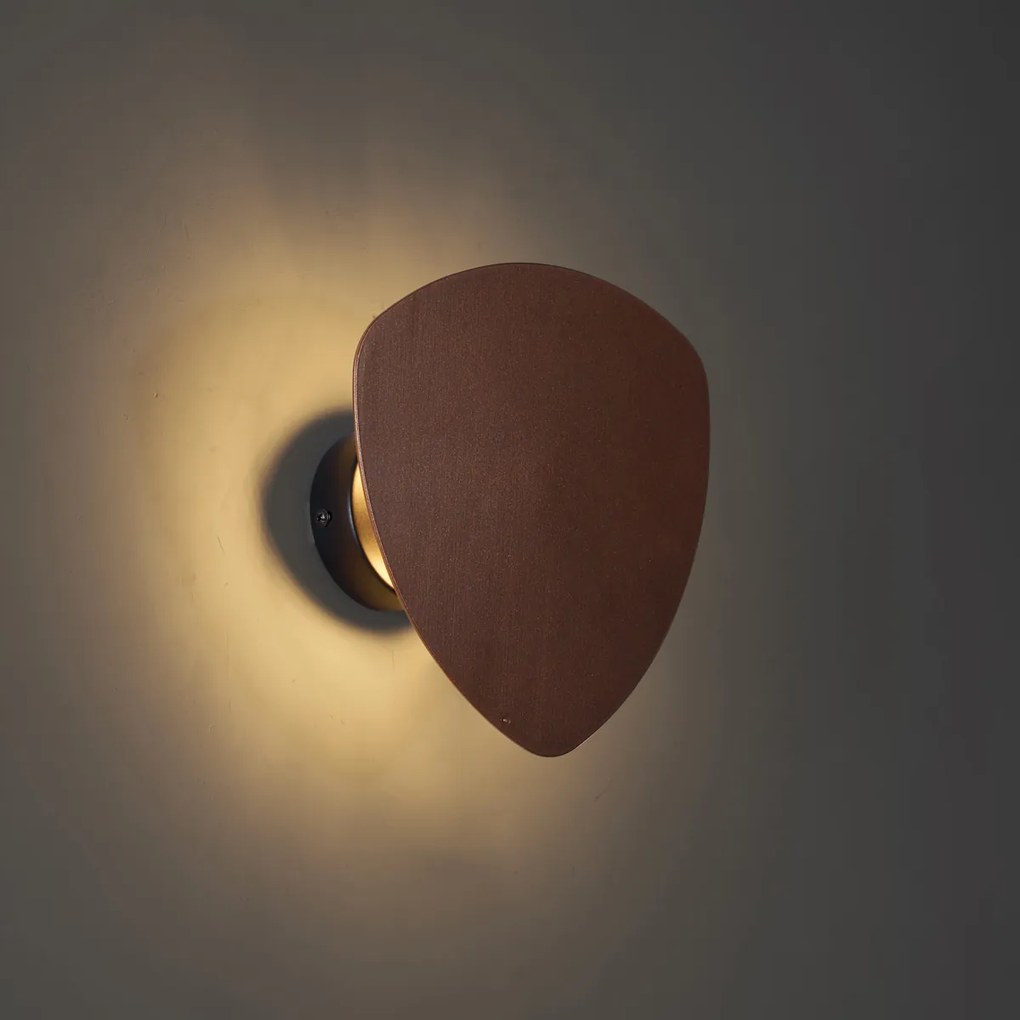 Design wandlamp brons organisch 20 cm 2-lichts - Pulley