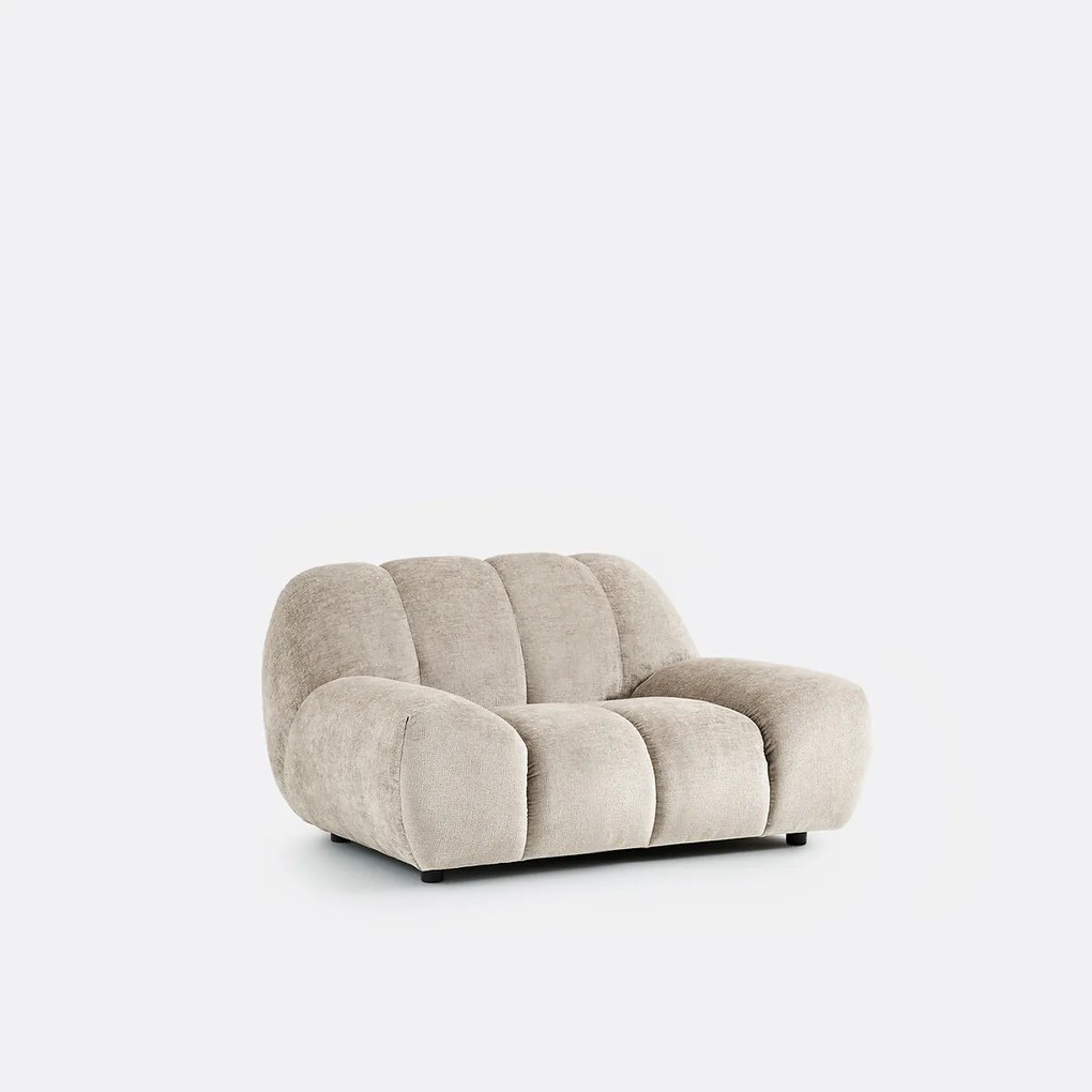 XL fauteuil, dik fluweel, Nuria