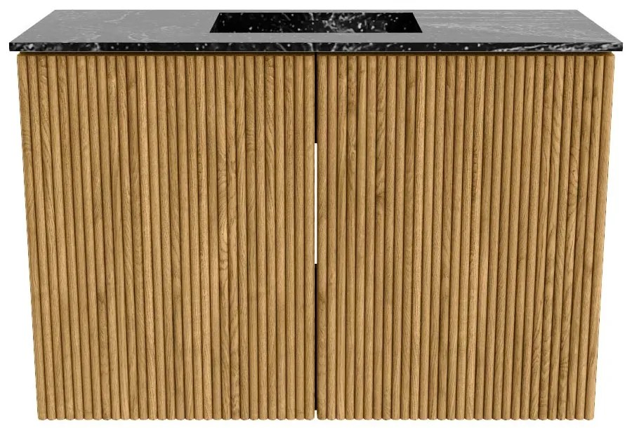 Mondiaz Joya DLux 60cm toiletmeubel oak met wastafel faye midden zonder kraangat lava