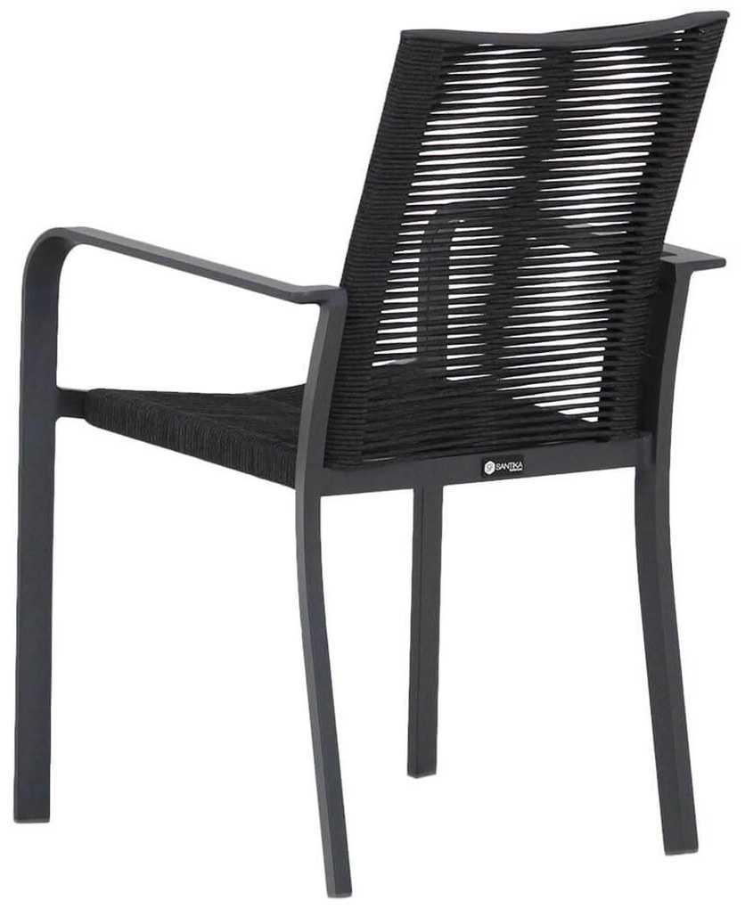 Tuinstoel stapelbaar Rope Grijs-antraciet Santika Annisa