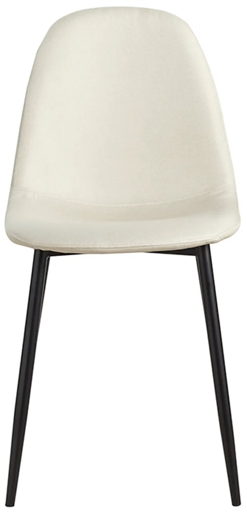 Set van 4 Zwarte Teok Stoffen Stoelen