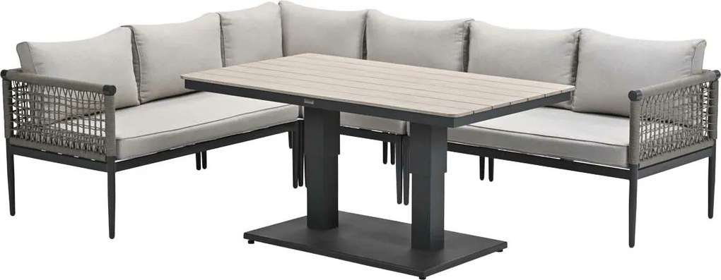 Garden Impressions Burela - Brugge lounge dining set 5-delig links - taupe