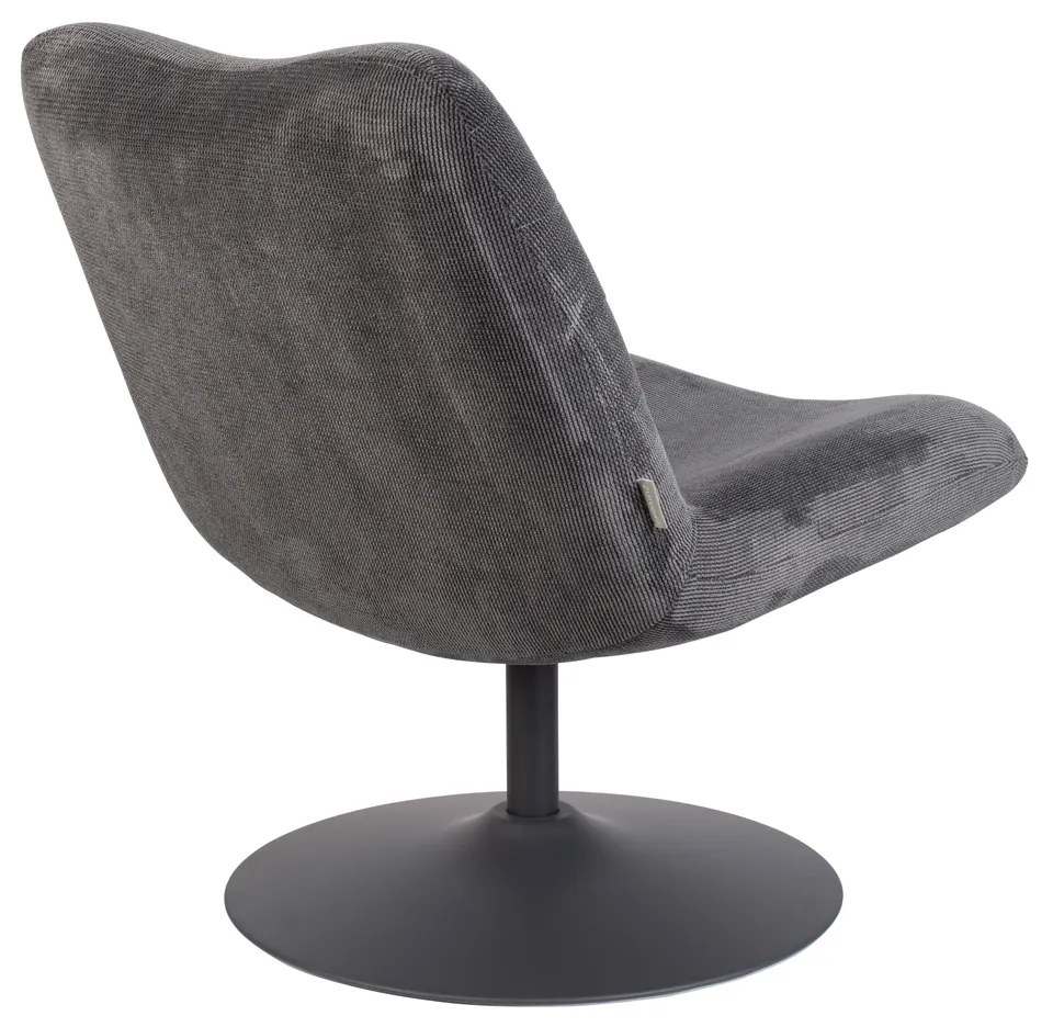 Zuiver Bubba Donkegrijze Draaifauteuil Retro