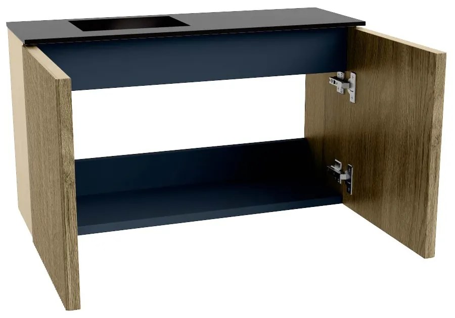 Mondiaz Joya 70cm toiletmeubel dusk met wastafel faye links zonder kraangat urban