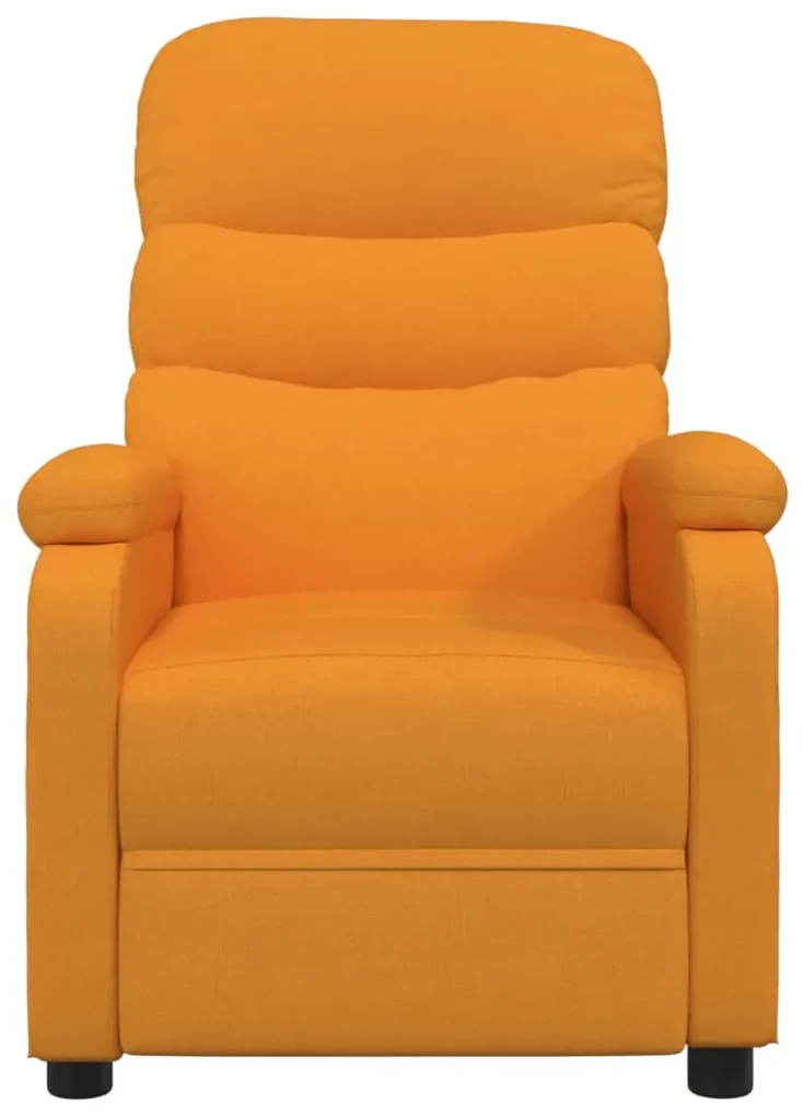 vidaXL Fauteuil verstelbaar stof mosterdgeel