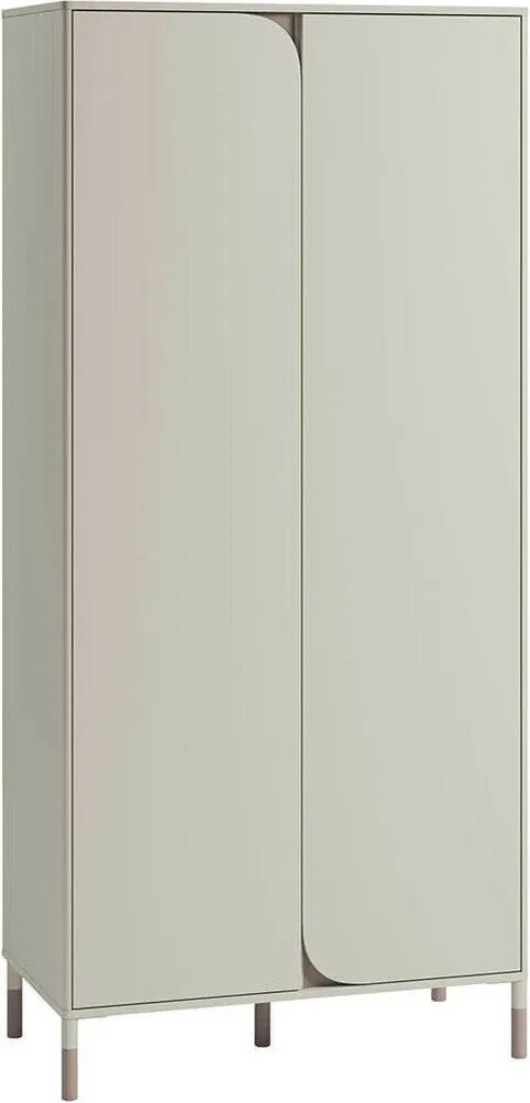 Kledingkast Lomsono 110, Beige, 201x92x50cm, 82.5 kg, Kledingkast deuren: Met scharnieren, Aantal planken: 6, Aantal planken: 6