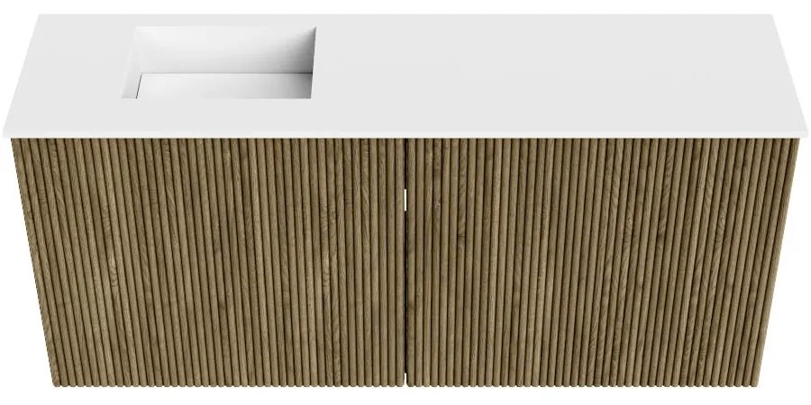 Mondiaz Joya 90cm toiletmeubel dusk met wastafel faye links zonder kraangat talc