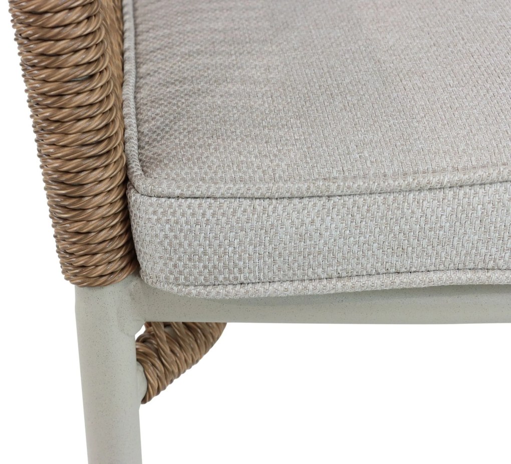 Tuinset 4 personen 160 cm Aluminium/Rope Taupe De Laan Projects