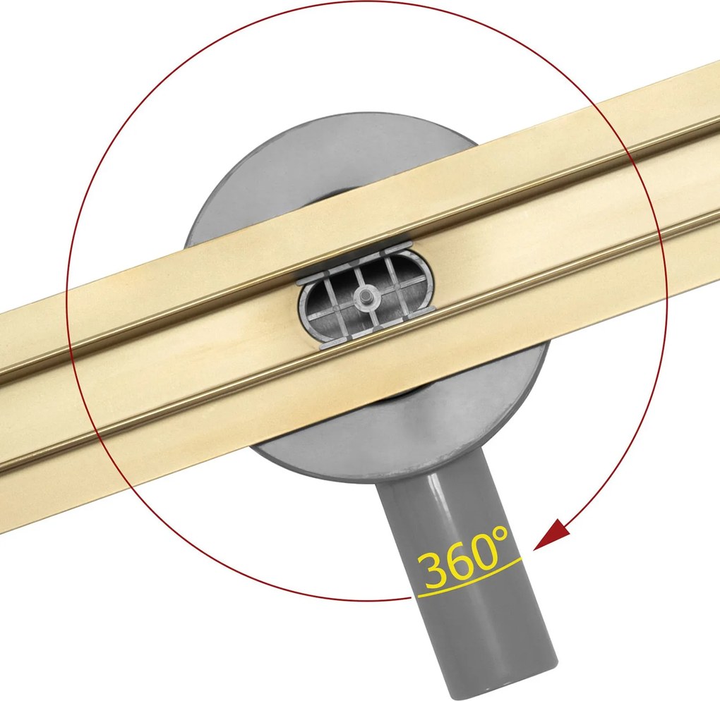 Lineaire afvoer Rea Neo Slim PRO Mirror Gold 50