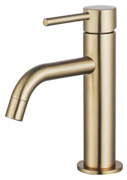 Fortifura Calvi Slim Wastafelkraan - 17.3cm - opbouw - Geborsteld Messing PVD (Goud) SW720545