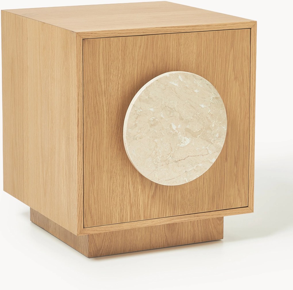 Nachtkastje Holden met travertijn handvat