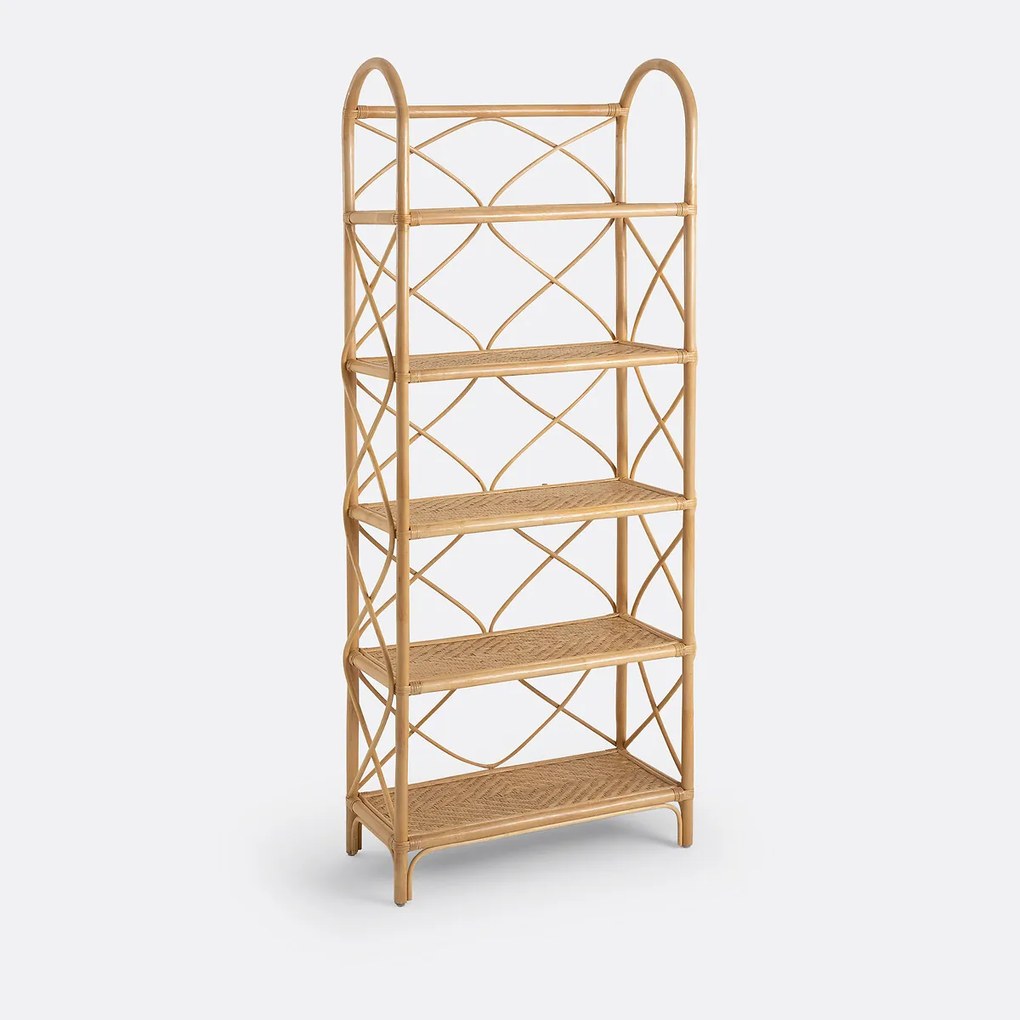 Wandrek in rotan, 5 legplanken, Malu