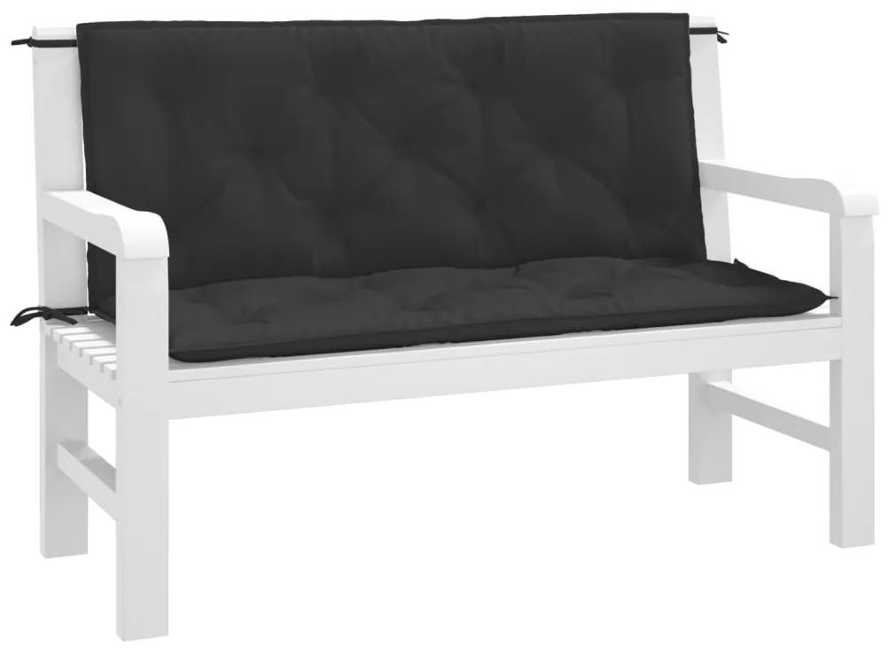 vidaXL Kussen voor schommelstoel 120 cm stof zwart